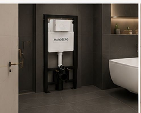 Hansberg concealed cistern in a bathroom setting